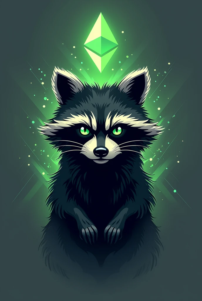 raccoon ethereum cryptocurrency logo