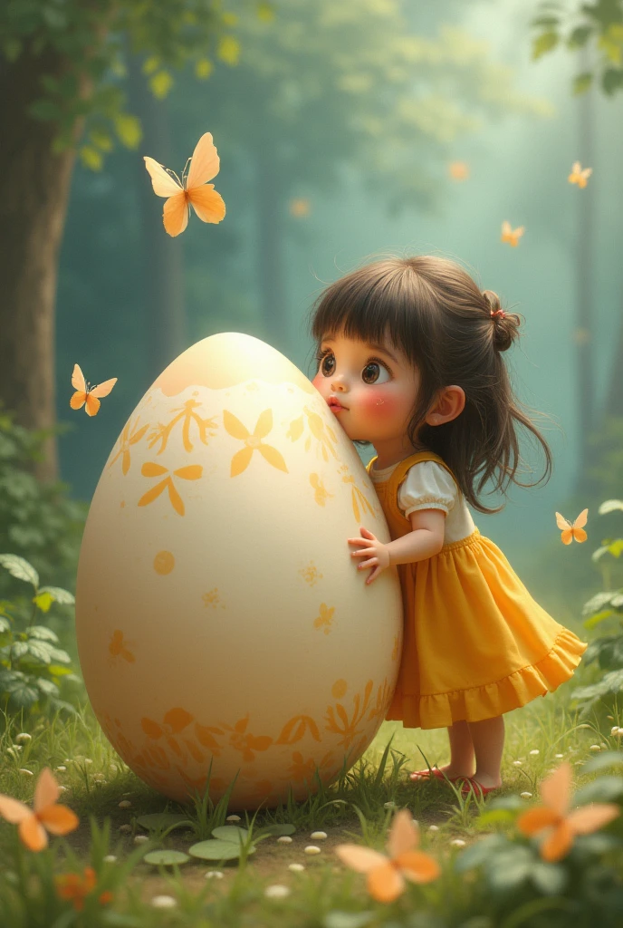 Girl sucking egg