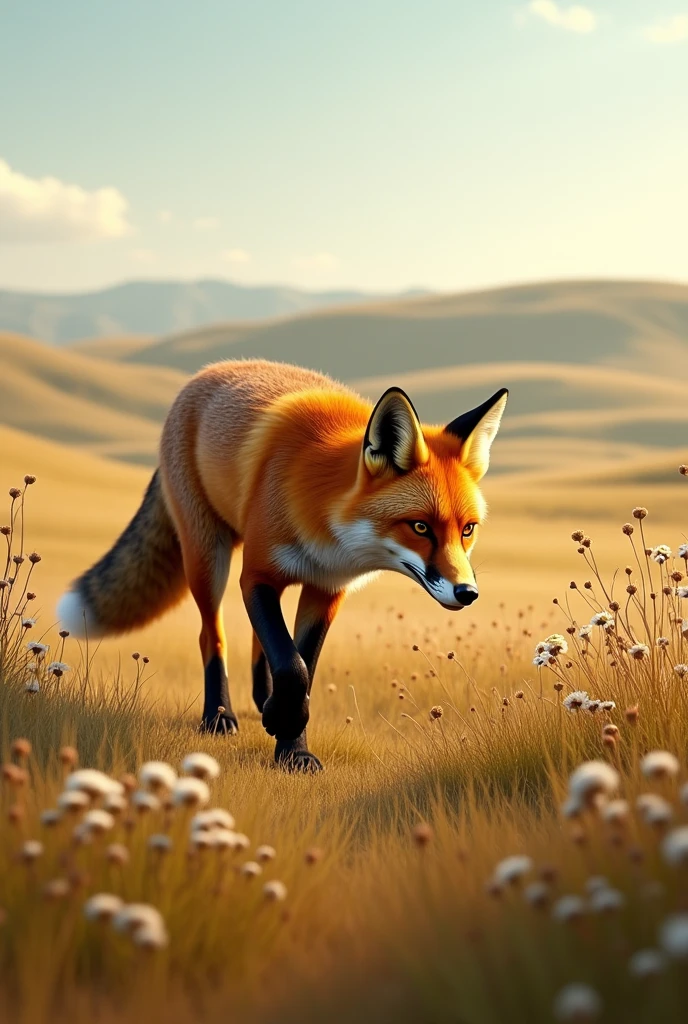 Fox in the plains