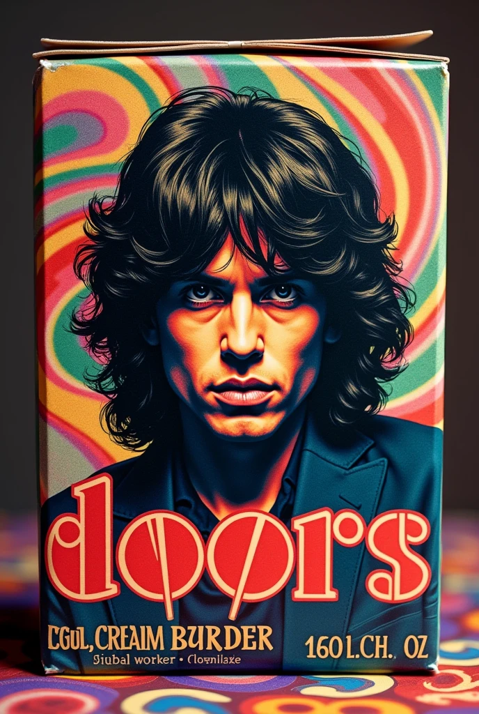 Ice cream packaging product with the theme of the rock band the doors