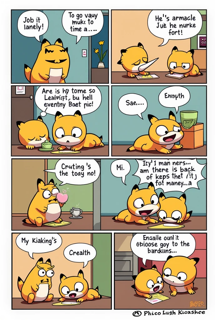 8 panel cartoon comic image