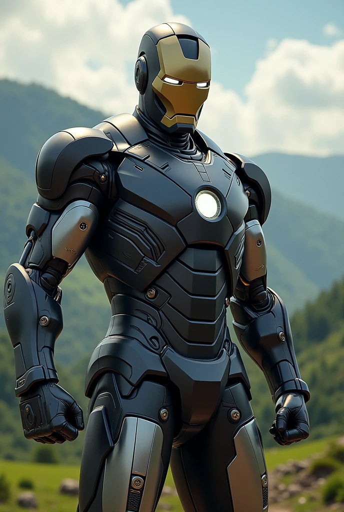 Iron Man of Paraná with his mask open 