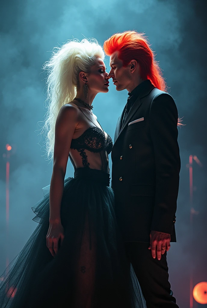 Lady gaga with david bowie singing