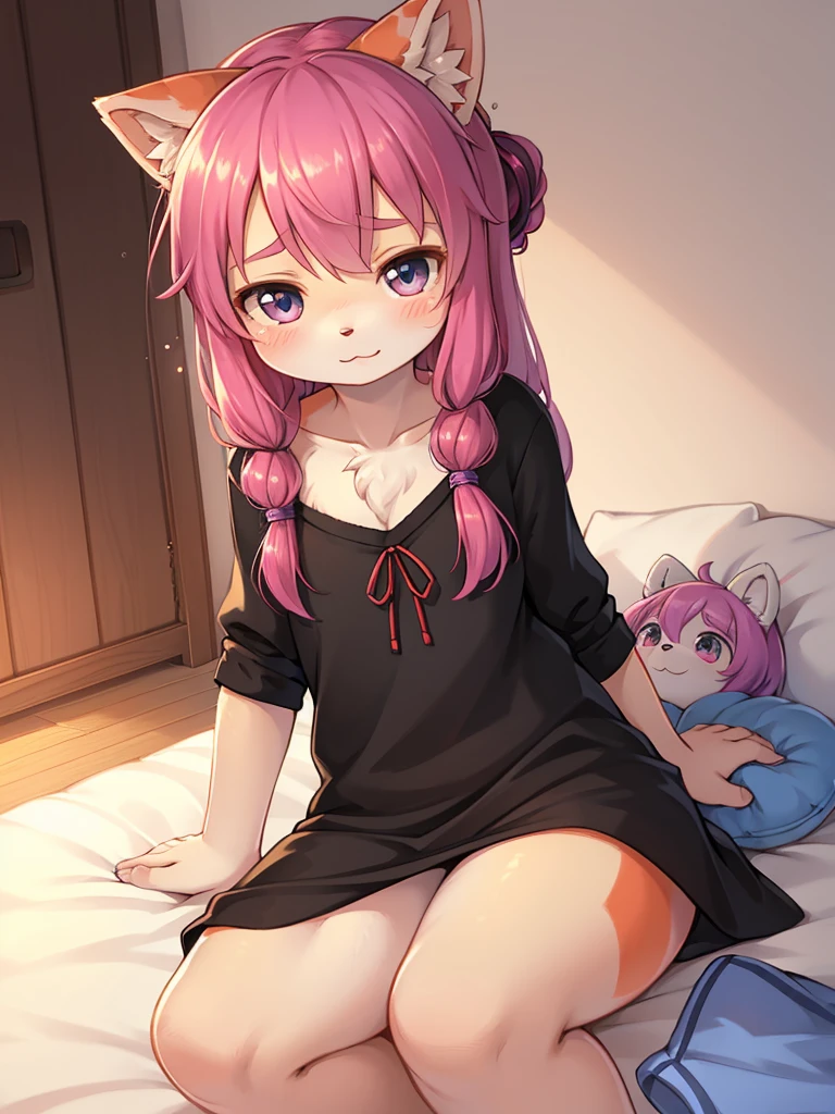 childish girl , playing with stuffed toys , coquettish , Cunning , Fascinating , Seducer , Naughty , innocent , Free-spirited , moist eyes , glossy lips , childish clothes , childish hair tie , Wonderful days , Show secretly