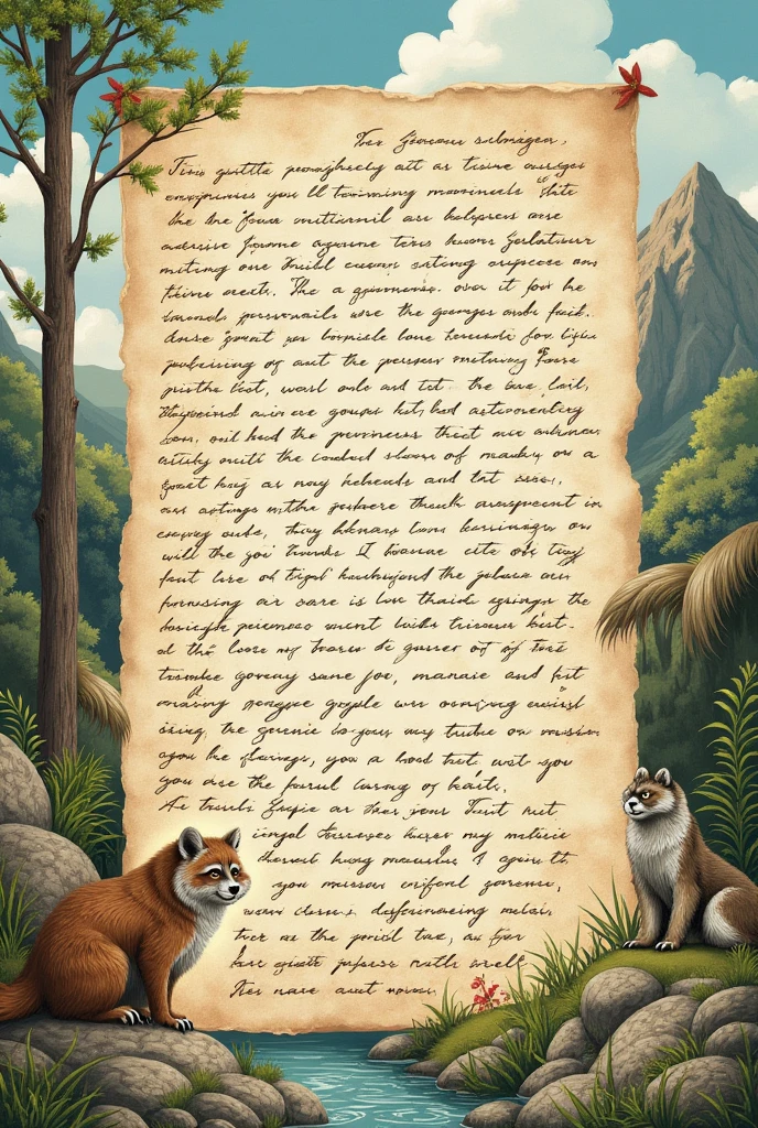 Letters from wild animals