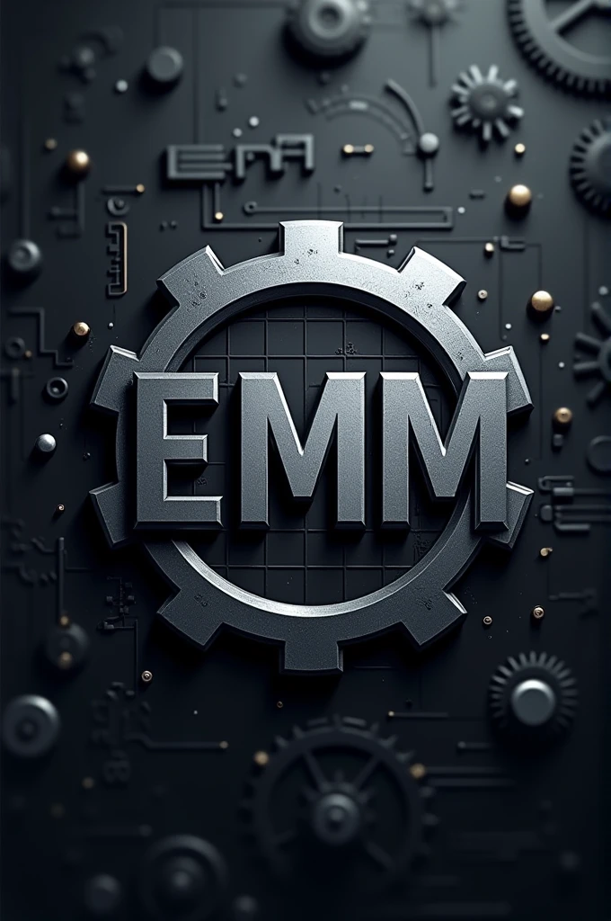 Create a mechanical engineering themed logo with the initials EMM