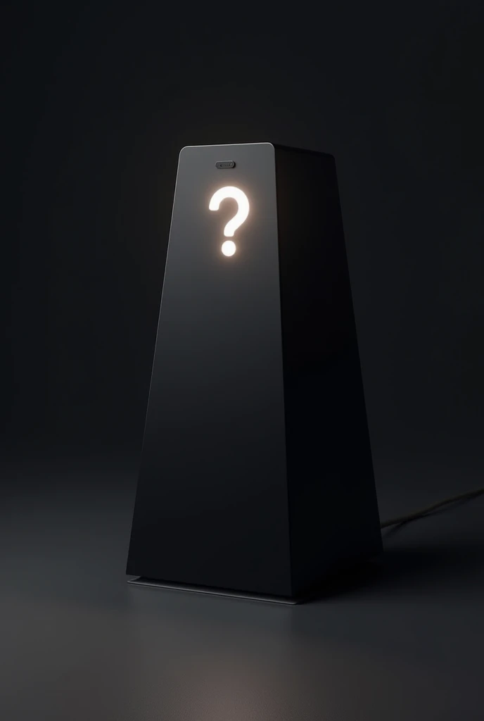 Create for me a picture for dark channel smart lamp with question mark inside