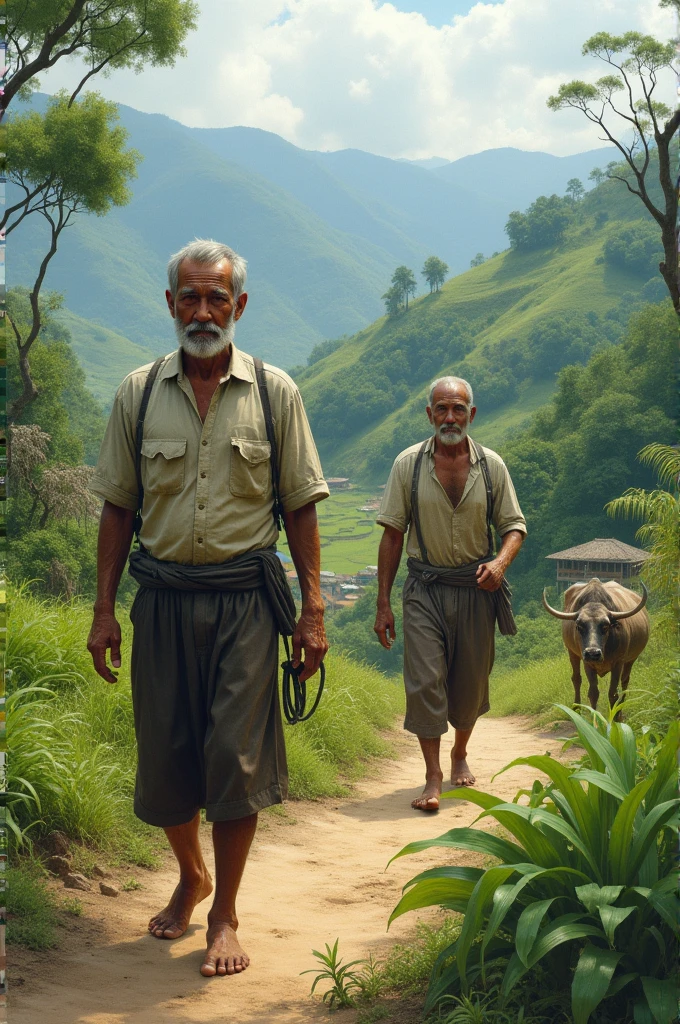 Men in the West of Vietnam go barefoot