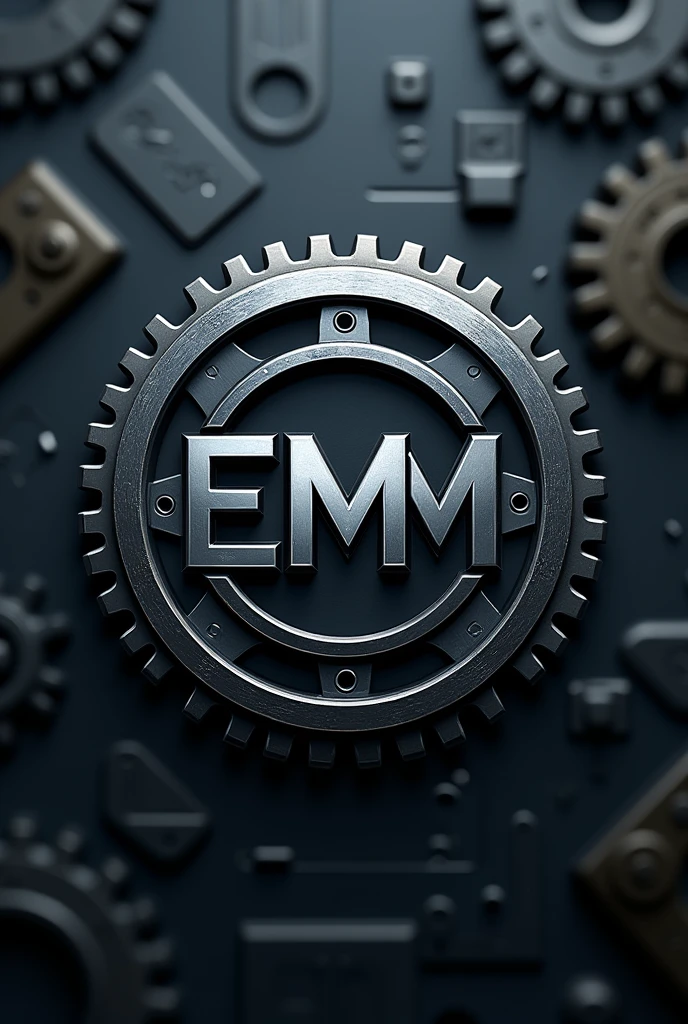 Create a mechanical engineering themed logo with the initials EMM