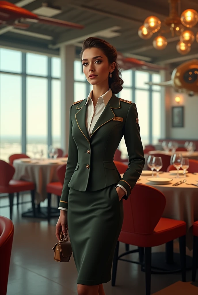 Airplane restaurant waitress outfit
