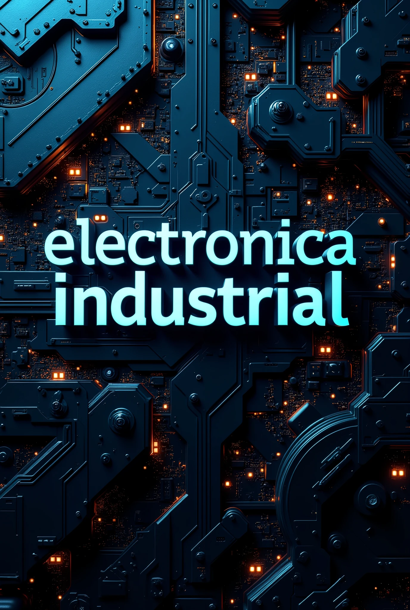 Create a cover of the Industrial Electronics subject that says "ELECTRONICA INDUSTRIAL" in the center in Spanish