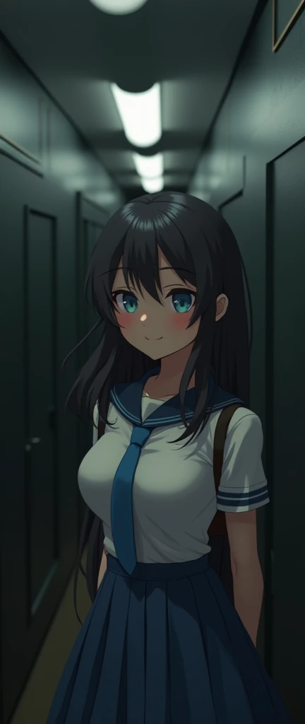 (32K:1.9, Highest quality, masterpiece, Ultra-high resolution), Perfect dynamic composition:1.3, Highly detailed skin and facial textures:1.3, Detailed eyes, Detailed limbs, Cute sexy slim Japanese girl, Fair skin, ((Clarity:1.1)), (High school girl blazer uniform with blue tie:1.3), (Huge breasts about to burst:1.0, Don't show areola), (Cunning Smile:0.9, Totally captivates you:0.9), (Beautiful Blue Eyes, Transparent and beautiful eyes:0.8), Sexy Face:0.4, blush:1.1, (A taste that exudes beautiful eroticism:0.8), Professional random camera work, Cinematic Light Effects, ((Full Body Shot)), ((Too erotic:0.9)) , romantic, mysterious, Object of admiration, original, dramatic, artistic, Innovative, charm, Heartful, Fancy, Tilt, sense of loss, special, exciting, Extreme, sense of openness, joy, joyの表現, ((若さのcharm, 女性的なcharm))