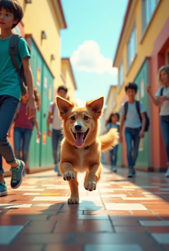 A dog go to school