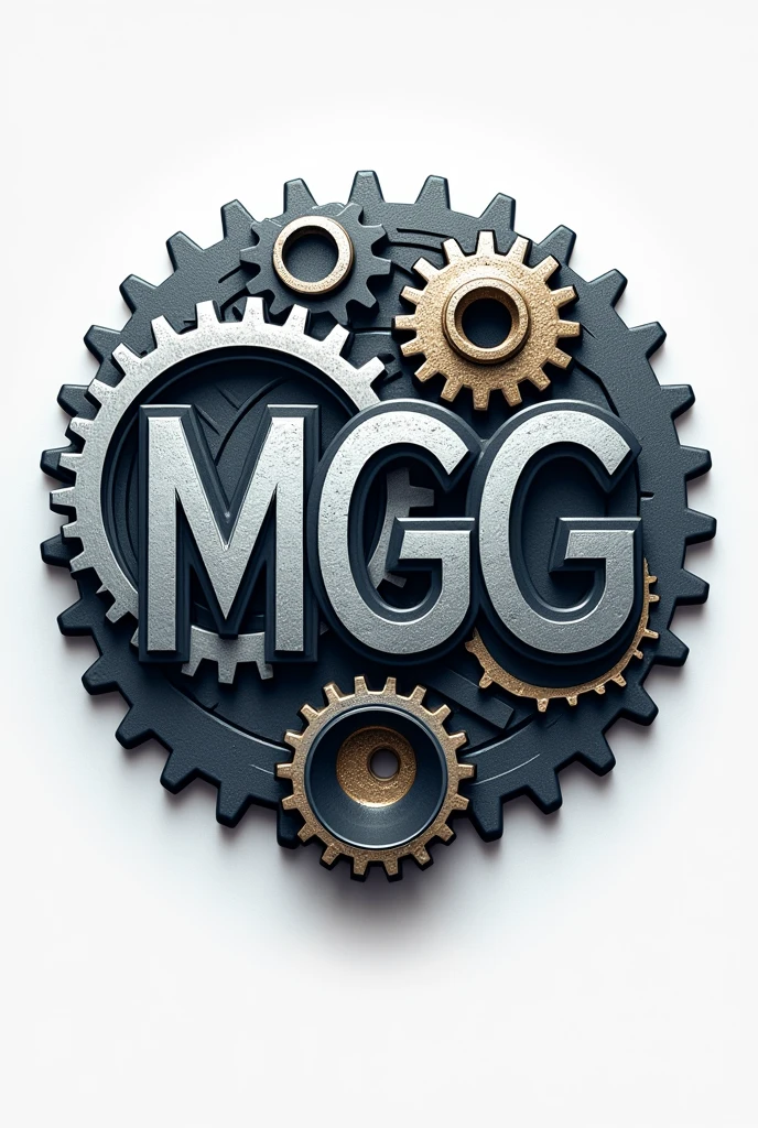 Create a mechanical engineering themed logo with the initials MGG