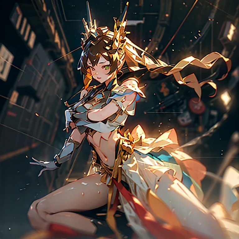 1 girl, Dopamine Color Matching, Double Diamond, white theme, Luxurious fabrics, dither, far-reaching, She is fused with futuristic Gundam mecha, Gundam style, with headgear, with v-fin , visible cleavage, visible stomach, visible waist,, visible thighs, armored shoulders,armored under arms, armored under legs,
1
arafed woman sitting in a cockpit of a plane looking at the camera, pilot girl, cute pilot girl, in cockpit, taken in 2 0 2 0, gemma chen, 🕹️ 😎 🚬, with people inside piloting it, luminous cockpit, wenfei ye, 🕹️ 😎 🔫 🤖 🚬
6(((Beautifully))) Openwork pantyhose, High quality details, flow, Dynamic, (1 female), Bright Eyes, Refresh, Attractive front and back, Silk texture, High-quality texture, huge bubbles, Soft Light, Full of reality, At this moment the girl is in a fantasy world.Taiwanese girl 1 beautiful appearance