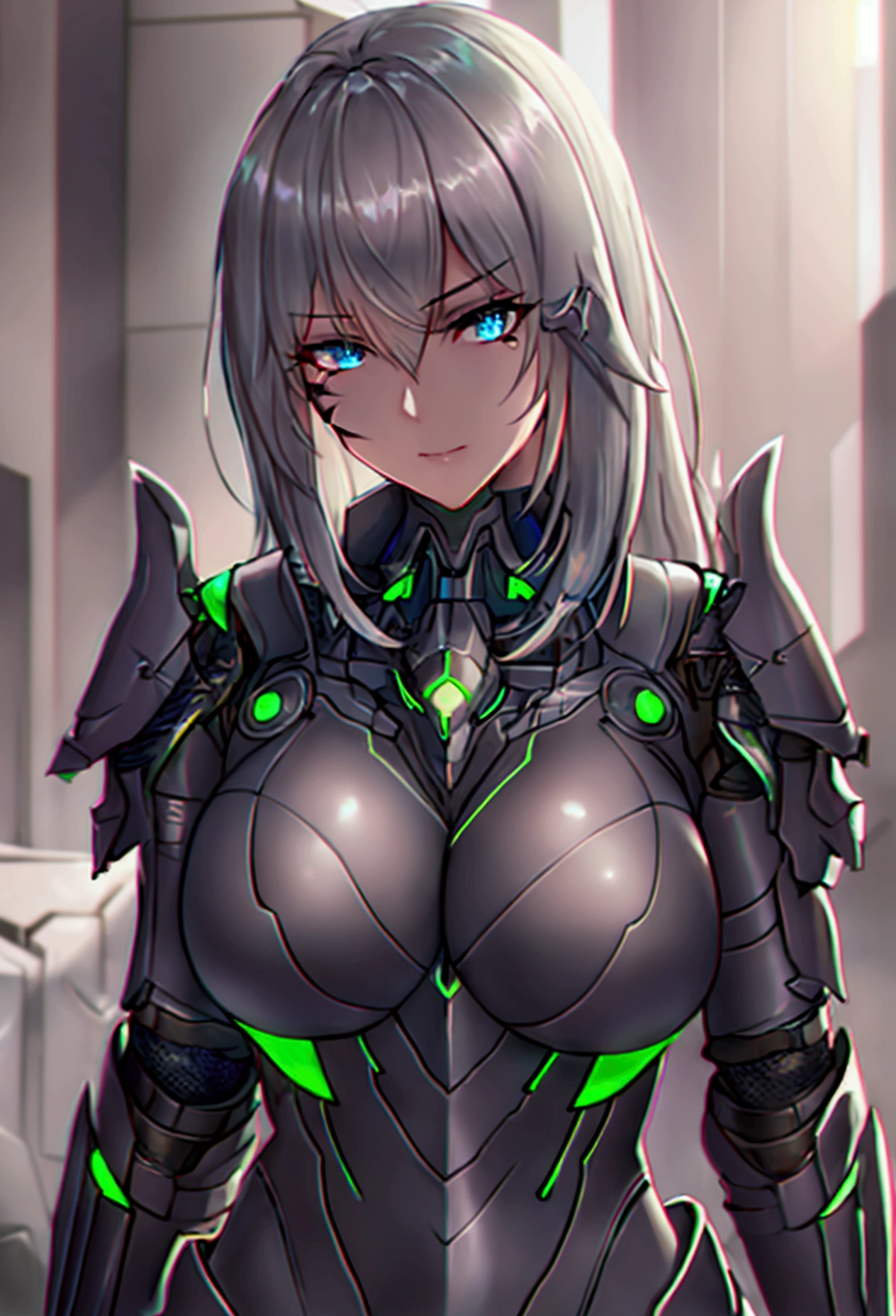 ((masterpiece)), ((best quality)), (ultra-detailed), ((kawaii)), cute, (lovely), ((sexy)), (ero), ((extremely detailed)), 4K, (8K), best quality, (beautiful), in the middle, bedroom, a pretty woman, robot suit, robot, beautiful silver hair, beautiful green eyes, ((beautiful eyes)), white-skinned, short hair, blunt bangs,large breast, orgasm,smile,open mouth,saliva,sweat,topless,show off nipple,breast milk,bottomless,touch pussy,pussy juice,masturbation,lying on back,m legs,nsfw
