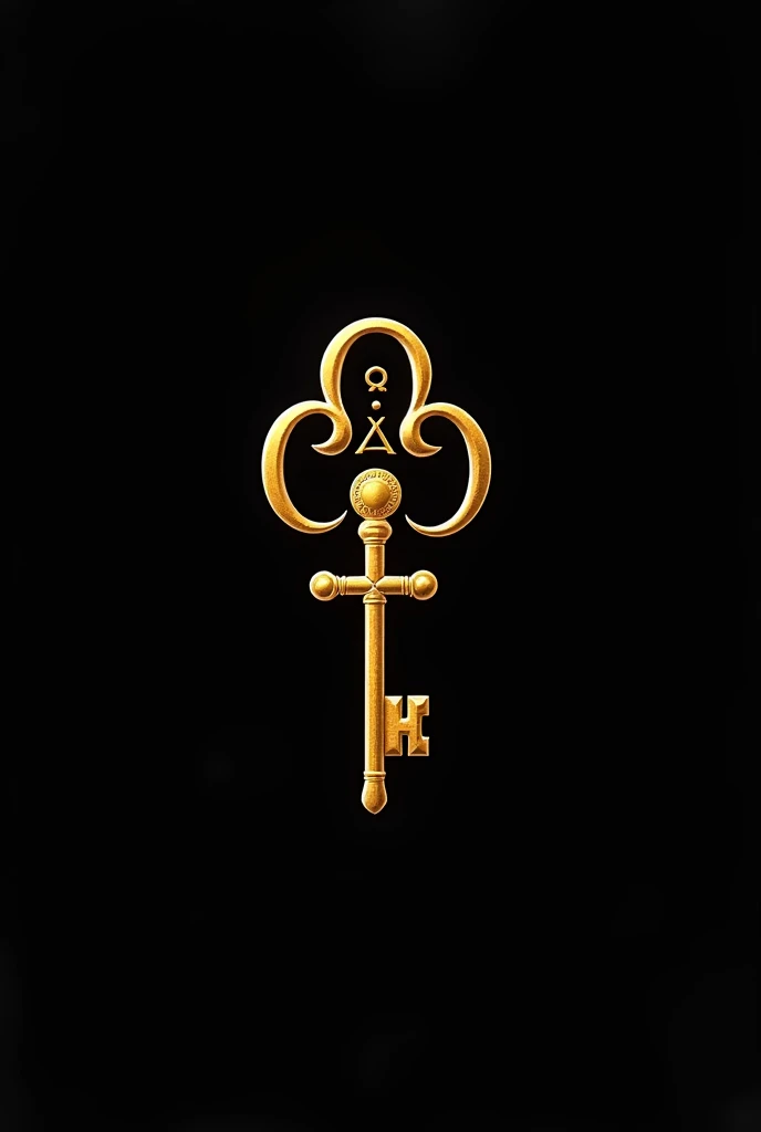 I want an image for a logo Black background I want the insignia of the Pope's office of liturgical celebrations in the Vatican only the keys With the signs of alpha and omega in the middle of the two golden keys Above the keys a wafer (what is used to consecrate as the body of Jesus) with the JHS inscribed