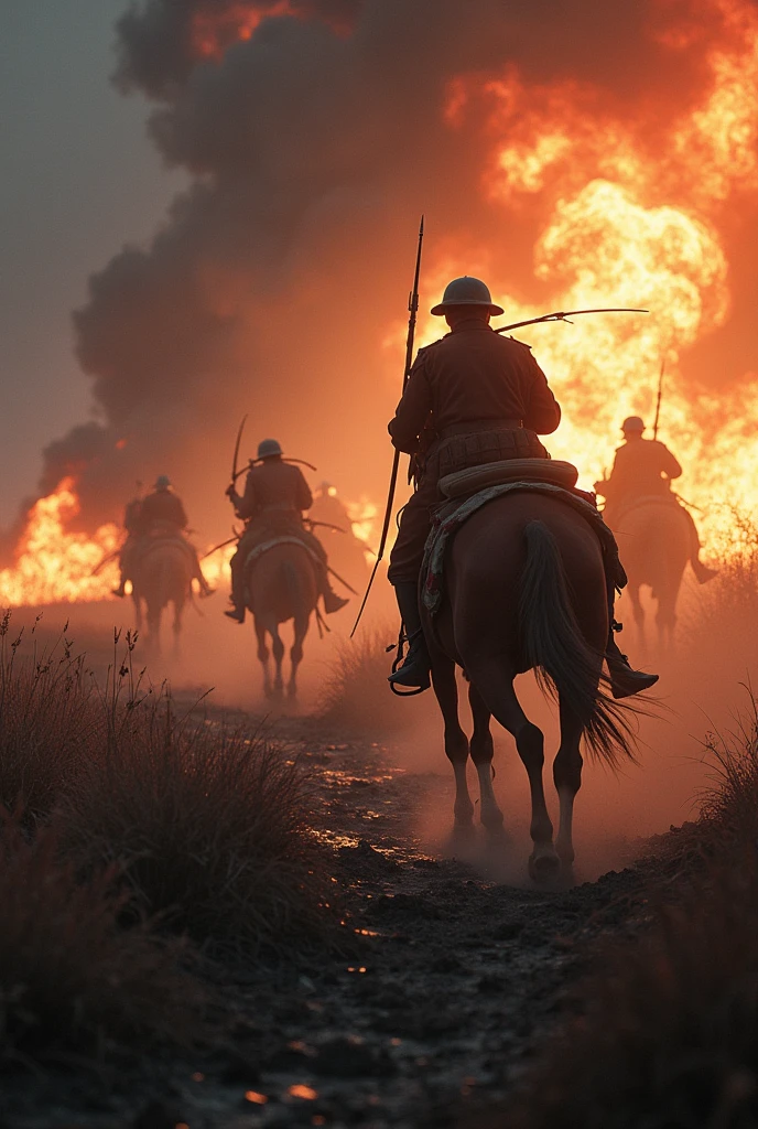 You'll take my life, but I'll take yours too
You'll fire your musket, but I'll run you through
So when you're waiting for the next attack
You'd better stand, there's no turning back
The bugle sounds, the charge begins
But on this battlefield, no one wins
The smell of acrid smoke and horses' breath
As I plunge on into certain death
The horse, he sweats with fear, we break to run
The mighty roar of the Russian guns
And as we race towards the human wall
The screams of pain as my comrades fall
We hurdle bodies that lay on the ground
And the Russians fire another round
We get so near, yet so far away
We won't live to fight another day
We get so close, near enough to fight
When a Russian gets me in his sights
He pulls the trigger and I feel the blow
A burst of rounds take my horse below
And as I lay there gazing at the sky
My body's numb and my throat is dry
And as I lay forgotten and alone
Without a tear, I draw my parting groa