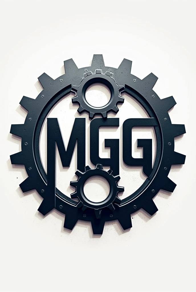 Create a mechanical engineering themed logo with the initials MGG