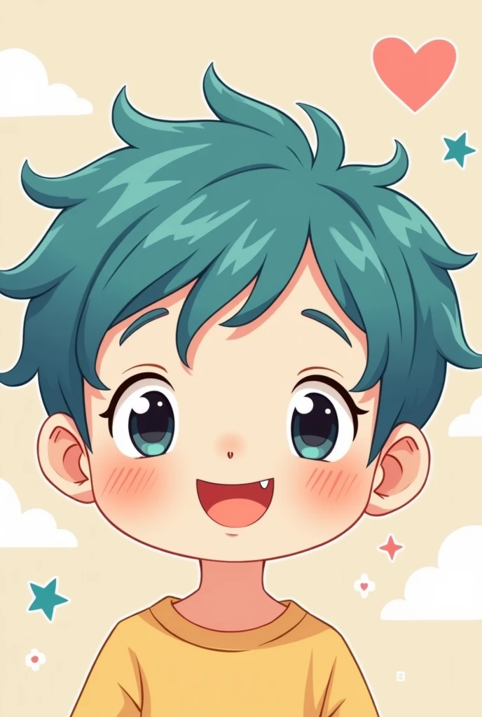 Kawaii style drawing of a boy