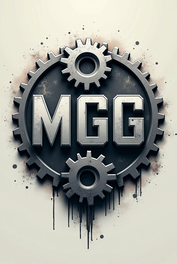 Create a mechanical engineering themed logo with the initials MGG