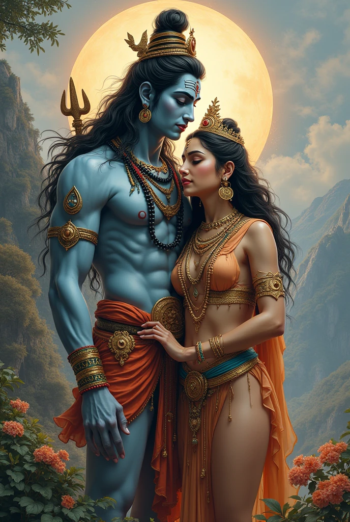 God shiv with Parvati