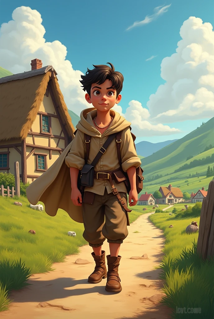 A young peasant who left his parents&#39; house to explore the world and have fun 
