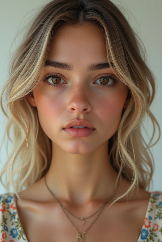 de 18 anos, Oval face, gorda, partially blonde hair, Brazilian, wide nose, Fat white with dark brown eyes.
Long Fat Nose