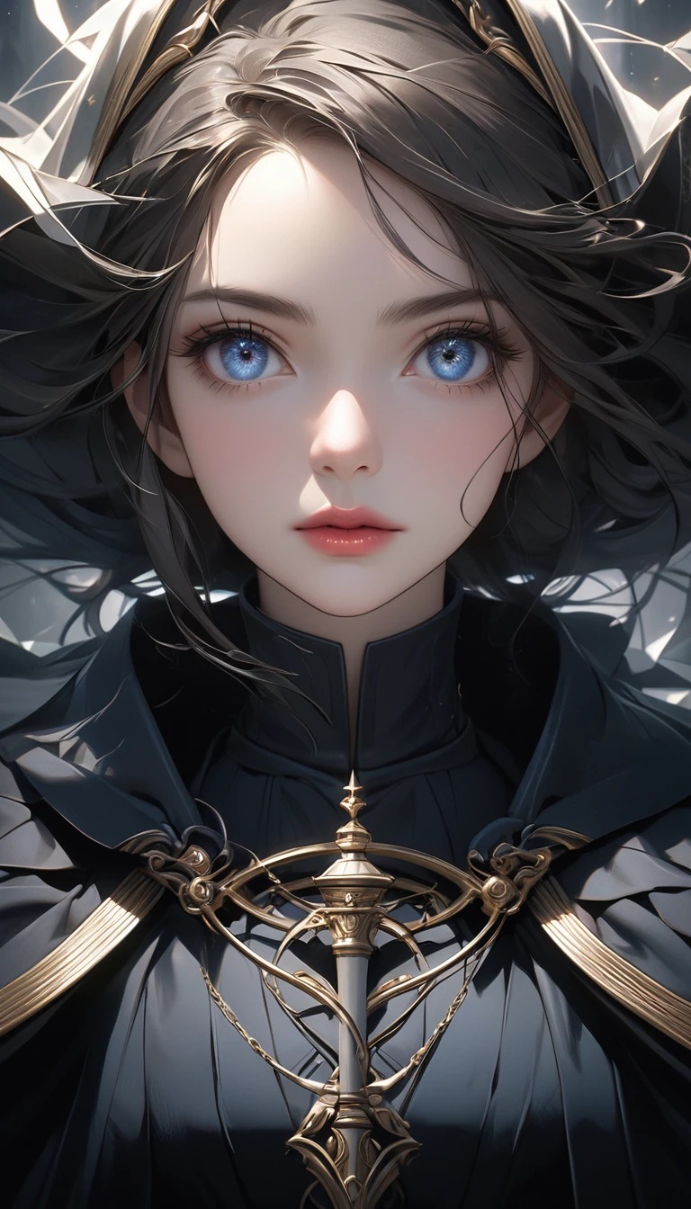 Beautiful and delicate eyes, Beautiful and delicate lips, Extremely detailed eyes and face, Long eyelashes, Elegant female lawyer, Elegant and poised, Guardian of the accused, A beacon of hope in the darkness, Excellent legal defense, Aesthetic defense before historic verdict, Maintaining the rule of law, A clear alibi reveals a clear path, Free from false charges, Wonderful deductive reasoning, Seamless integration,Logically sound, (best quality,4K,8K,high resolution,masterpiece:1.2),Extremely detailed,(Practical,photoPractical,photo-Practical:1.37),Professional Portraits, Dramatic Lighting, Film composition, Moody and atmospheric, Soft tones, Dramatic chiaroscuro