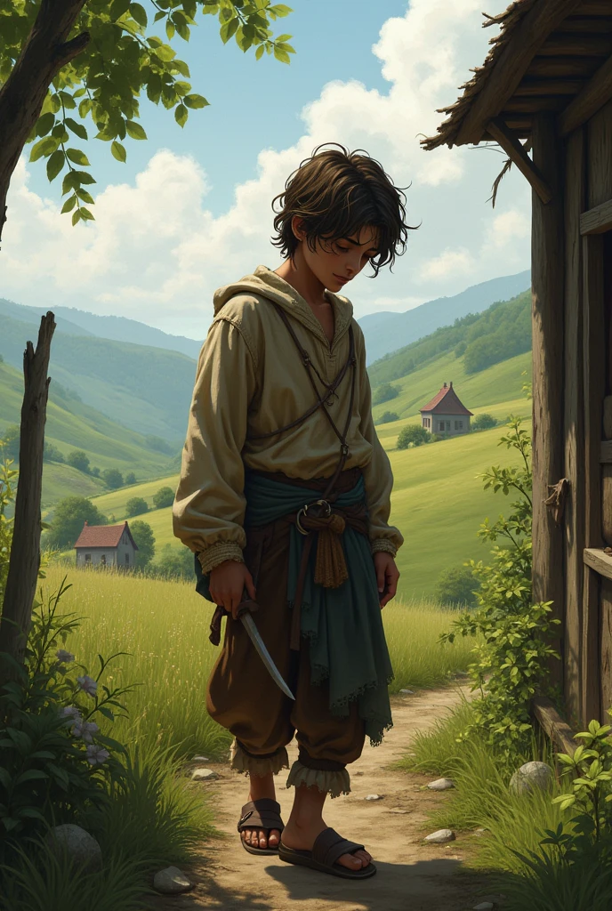 A young peasant who left his parents&#39; home to explore the world returns home regretful