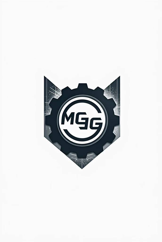 Create a mechanical engineering themed isotype with the initials MGG and corporate
