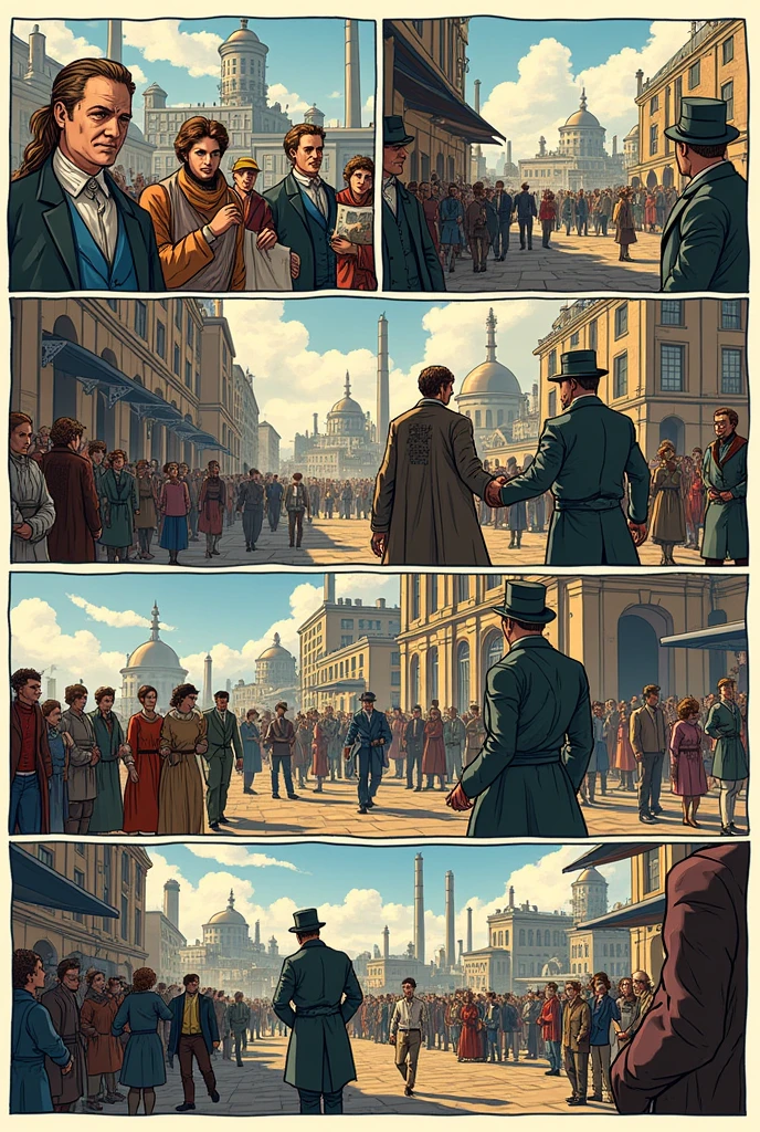 Comic strip of the commercial revolution