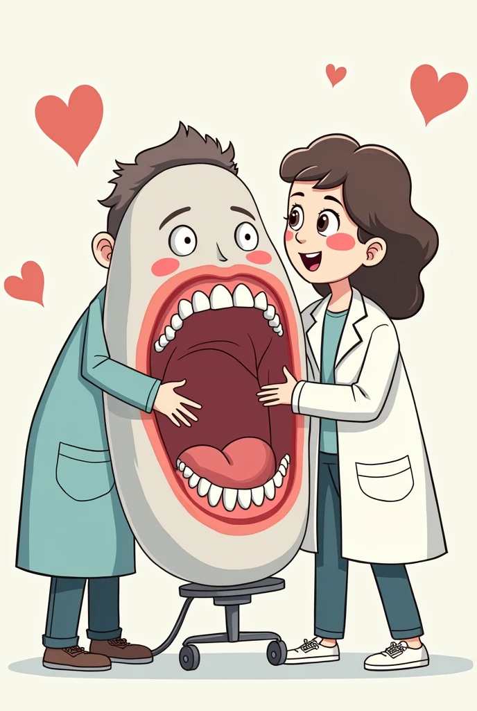 Cartoons about oral pathology for notebook cover