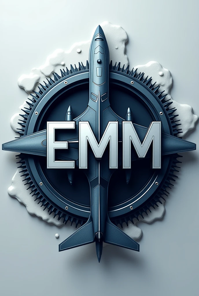 Create an aerospace mechanical engineering themed logo with the initials EMM