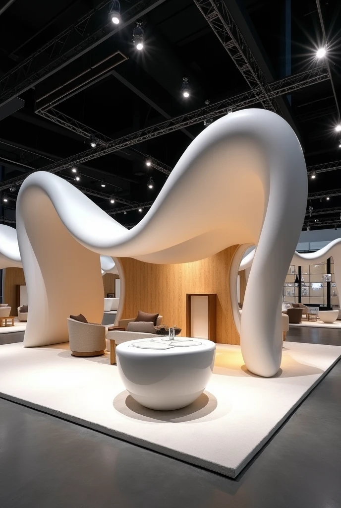 I am an architect and I have to design an exhibition stand with dimensions of 6 wide x 20 long and that has an organic shape. 