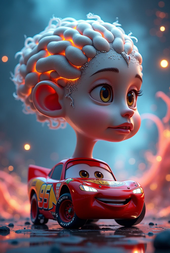 Lightning McQueen with the appearance of a lot of mentality 