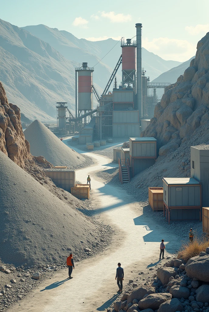 Make a step by step of the cement production