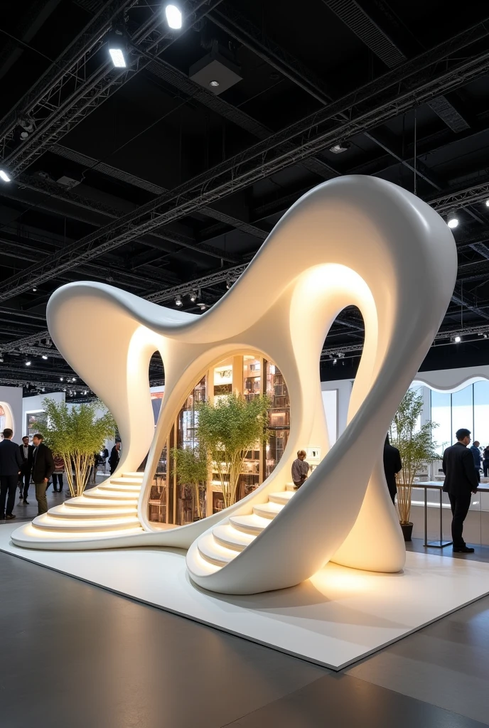 I am an architect and I have to design an exhibition stand with dimensions of 6 meters wide x 20 meters long and that has an organic shape.