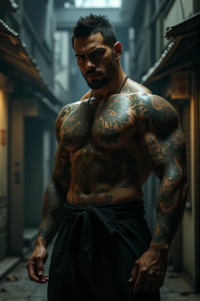 man strong, 1.90 meters, Yakuza, 30years.