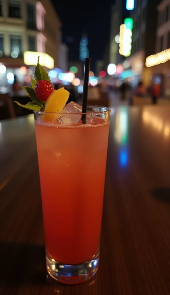 Night photo of a cocktail 🍸 