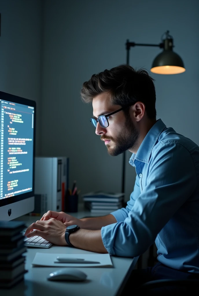 man working programming something on the computer