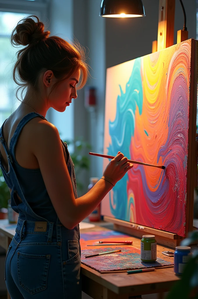 Acrylics painter on canva