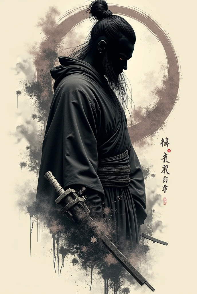 Design for a blackout Japanese sleeve tattoo 
