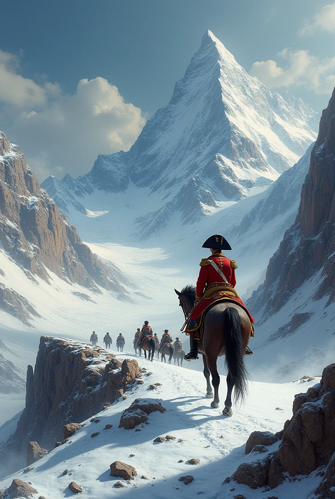 Napoleon crossing the modern Alps