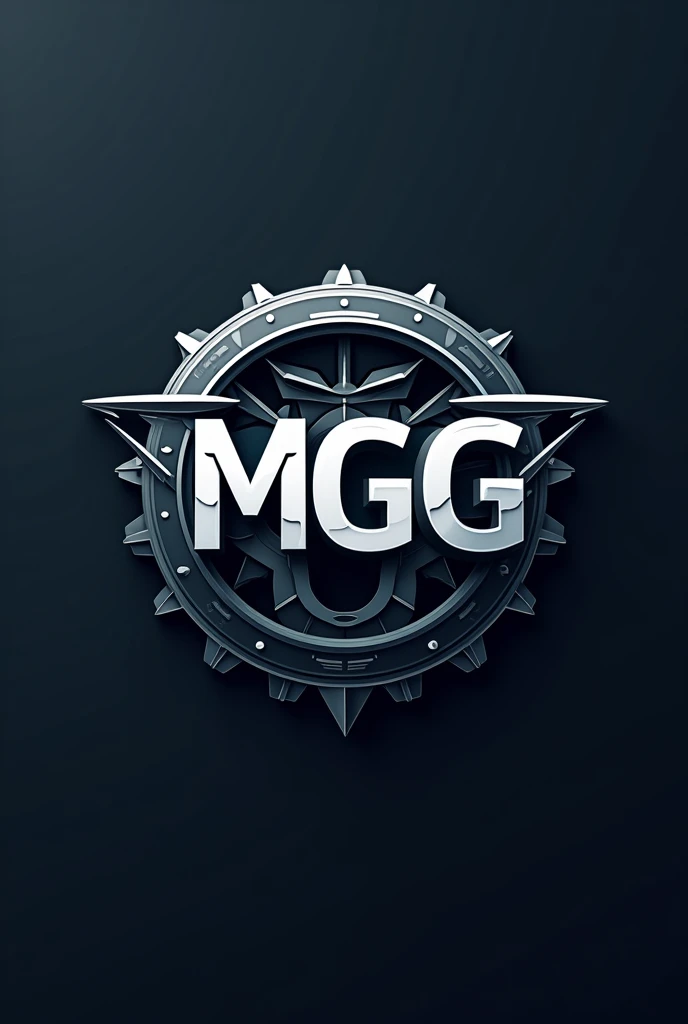 Create an aeronautical mechanical engineering themed logo with the initials MGG Corporation