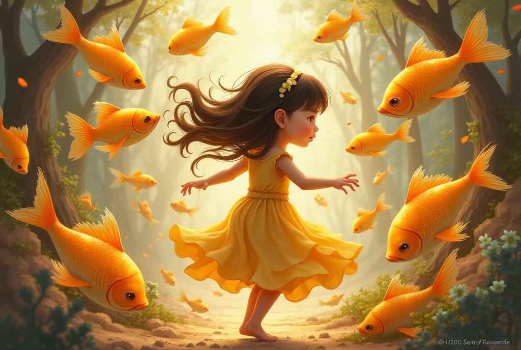 golden fishes and a girl --chaos 20 --ar 9:16 --sref 680572301 --personalize qxpoiie --sw 500 --stylize 1000 --v 6.1