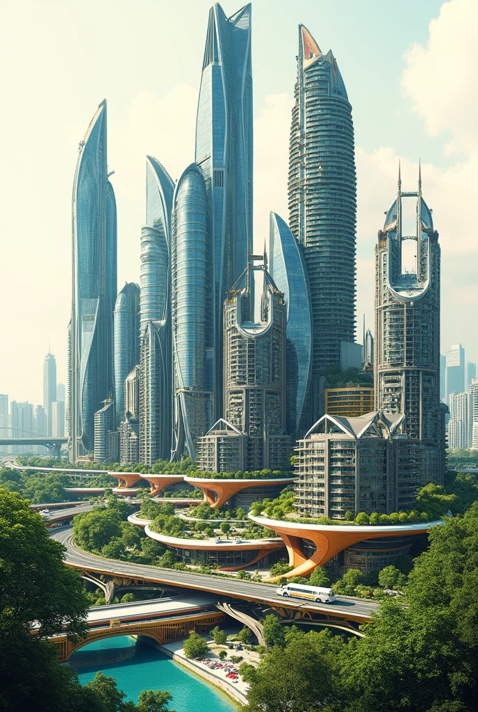Collage: Designing the new and unique Bangkok city.