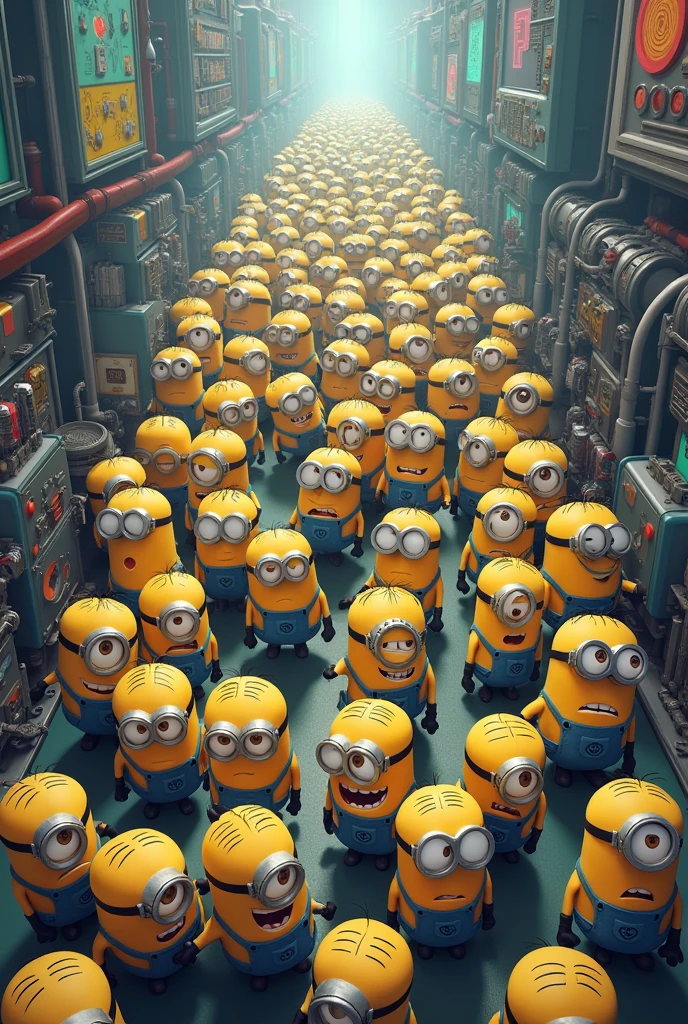 100 Minions working