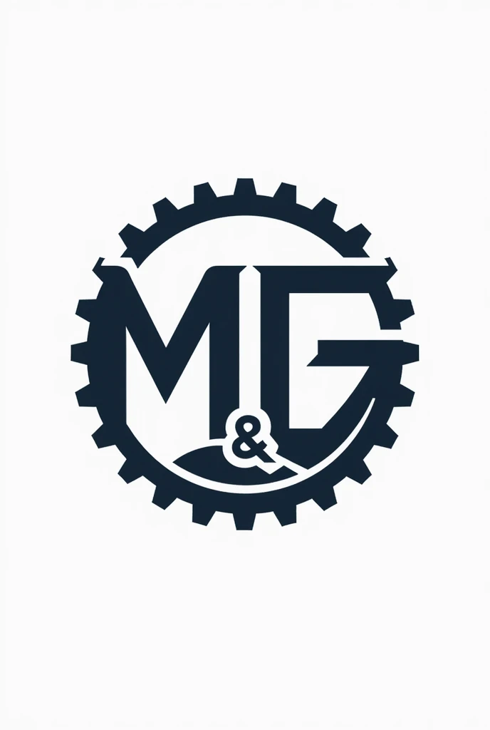 Create an isotype with an aerospace and mechanical engineering theme with the initials MGG and the words corporation