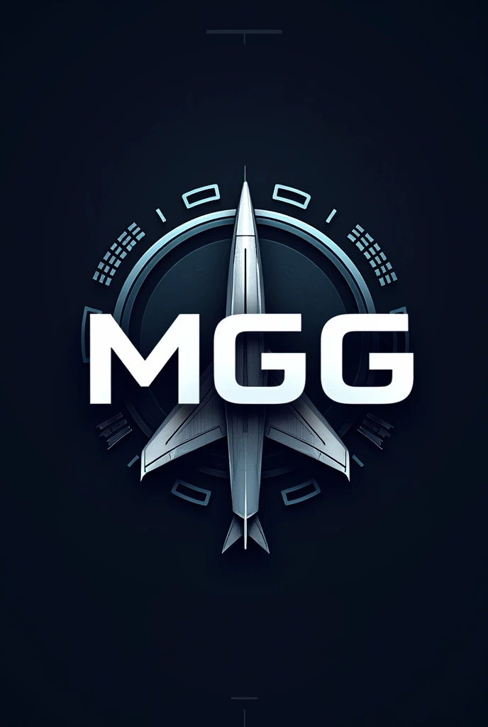 Create an aeronautical mechanical engineering themed logo with the initials MGG Corporation